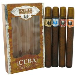 Cuba Gold Gift Set - Cuba Variety Set Includes All Four 1.15 Oz Sprays, Cuba Red, Cuba Blue, Cuba Gold And Cuba Orange -- For Men