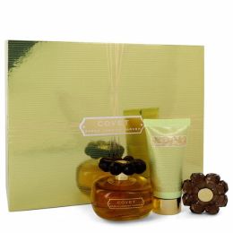 Covet Gift Set - 3.4 Oz Eau De Parfum Spray + 2.5 Oz Body Loiton + Perfume Compact -- For Women