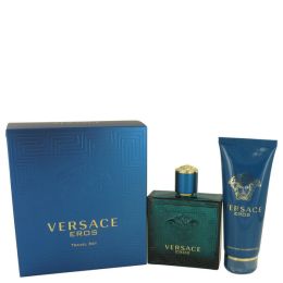 Versace Eros Gift Set - 3.4 Oz Eau De Toilette Spray + 3.4 Oz Shower Gel -- For Men