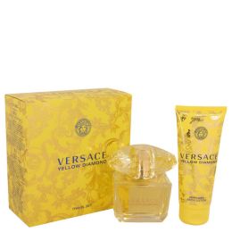 Versace Yellow Diamond Gift Set - 3 Oz Eau De Toilette Spray + 3.4 Oz Body Lotion -- For Women