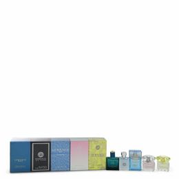 Bright Crystal Gift Set - The Best Of Versace Men's And Women's Miniatures Collection Includes Versace Eros, Versace Pour Homme, Versace Man Eau Fraic