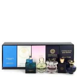 Versace Eros Gift Set - The Best Of Versace Men's And Women's Miniatures Collection Includes Versace Eros, Versace Pour Homme Dylan Blue, Versace Pour