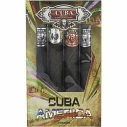 Cuba Variety By Cuba 4 Piece Variety With Cuba Black, Brown, Green, & Grey & All Are Edt Spray 1.17 Oz For Men