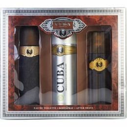 Cuba Gold By Cuba Edt Spray 3.3 Oz & Aftershave Spray 3.3 Oz & Body Spray 6.6 Oz For Men