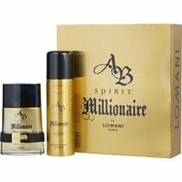 Ab Spirit Millionaire By Lomani Edt Spray 3.4 Oz & Deodorant Spray 6.6 Oz For Men