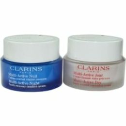 Clarins By Clarins Multi-active Partners Set: Multi-active Day Early Wrinkle Correction Cream (all Skin Types) --50ml/1.7oz +multi-active Night Youth