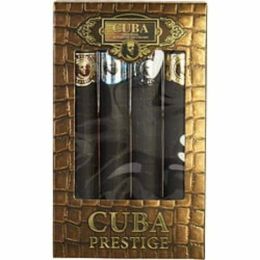 Cuba Variety By Cuba 4 Piece Variety-prestige Set-includes Classic, Black, Platinum & Legacy And All Are Edt Spray 1.17 Oz For Men