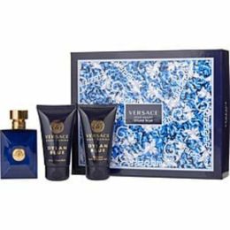 Versace Dylan Blue By Gianni Versace Edt Spray 1.7 Oz & After Shave Balm 1.7 Oz & Shower Gel 1.7 Oz For Men