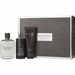 Kenneth Cole Mankind By Kenneth Cole Edt Spray 3.4 Oz & Aftershave Balm 3.4 Oz & Hair & Body Wash 3.4 Oz For Men