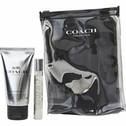 Coach Platinum By Coach Eau De Parfum Spray 0.25 Oz Mini & Aftershave Balm 1.7 Oz & Pouch For Men