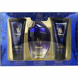 Av Glamour Passionate By Adrienne Vittadini Eau De Parfum Spray 3 Oz & Body Lotion 3.4 Oz & Shower Gel 3.4 Oz For Women