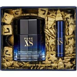 Pure Xs By Paco Rabanne Edt Spray 3.4 Oz & Edt Spray 0.33 Oz Mini For Men