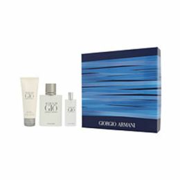 Acqua Di Gio By Giorgio Armani Edt Spray 3.4 Oz & All Over Shampoo 2.5 Oz & Edt Pray 0.5 Oz For Men