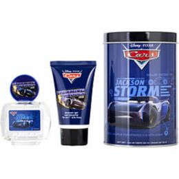 Cars Jackson Storm By Air Val International Edt Spray 1.7 Oz & Shower Gel 2.5 Oz & Tin Can For Anyone