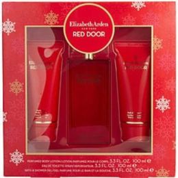 Red Door By Elizabeth Arden Edt Spray 3.3 Oz (new Packaging) & Body Lotion 3.3 Oz & Shower Gel 3.3 Oz For Women