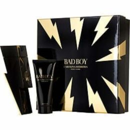 Ch Bad Boy By Carolina Herrera Edt Spray 3.4 Oz & Shower Gel 3.4 Oz For Men