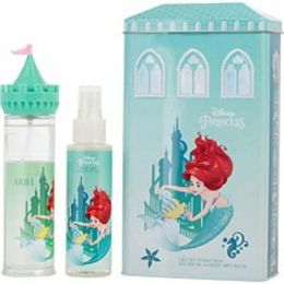 Little Mermaid By Disney Edt Spray 3.4 Oz (castle Packaging) & Body Mist 3.4 Oz & Castle Coin Bank For Women