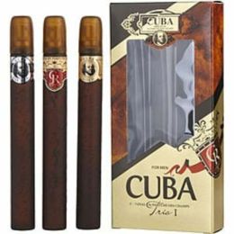 Cuba Variety By Cuba 3 Piece Trio I With Cuba Gold & Vip & Royal And All Are Edt Spray 1.17 Oz For Men