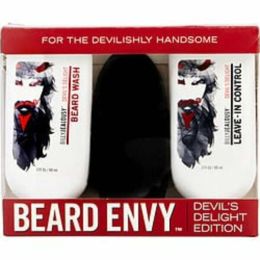 Billy Jealousy By Billy Jealousy Beard Envy Devil's Delight Edition Set: Beard Wash 3 Oz & Leave-in Control 3 Oz & Boar Bristle Brush For Men