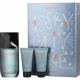 Fusion D'issey By Issey Miyake Edt Spray 3.3 Oz & 2 X Shower Gel 1.7 Oz For Men