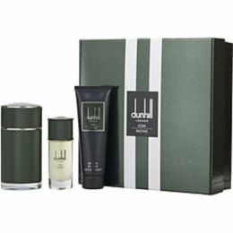 Dunhill Icon Racing By Alfred Dunhill Eau De Parfum Spray 3.4 Oz & Eau De Parfum Spray 1 Oz & Shower Gel 3 Oz For Men