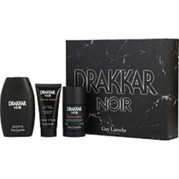 Drakkar Noir By Guy Laroche Edt Spray 3.4 Oz & Intense Cooling Deodorant Stick 2.5 Oz & Shower Gel 1.7 Oz For Men