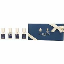 Floris Variety By Floris 4 Piece Mini Travel Collection With Night Scented Jasmine & White Rose & Chypress & Bouqute De La Reine And All Are Edt Spray