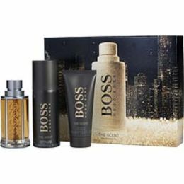 Boss The Scent By Hugo Boss Edt Spray 3.3 Oz & Deodorant Spray 3.6 Oz & Shower Gel 3.3 Oz For Men